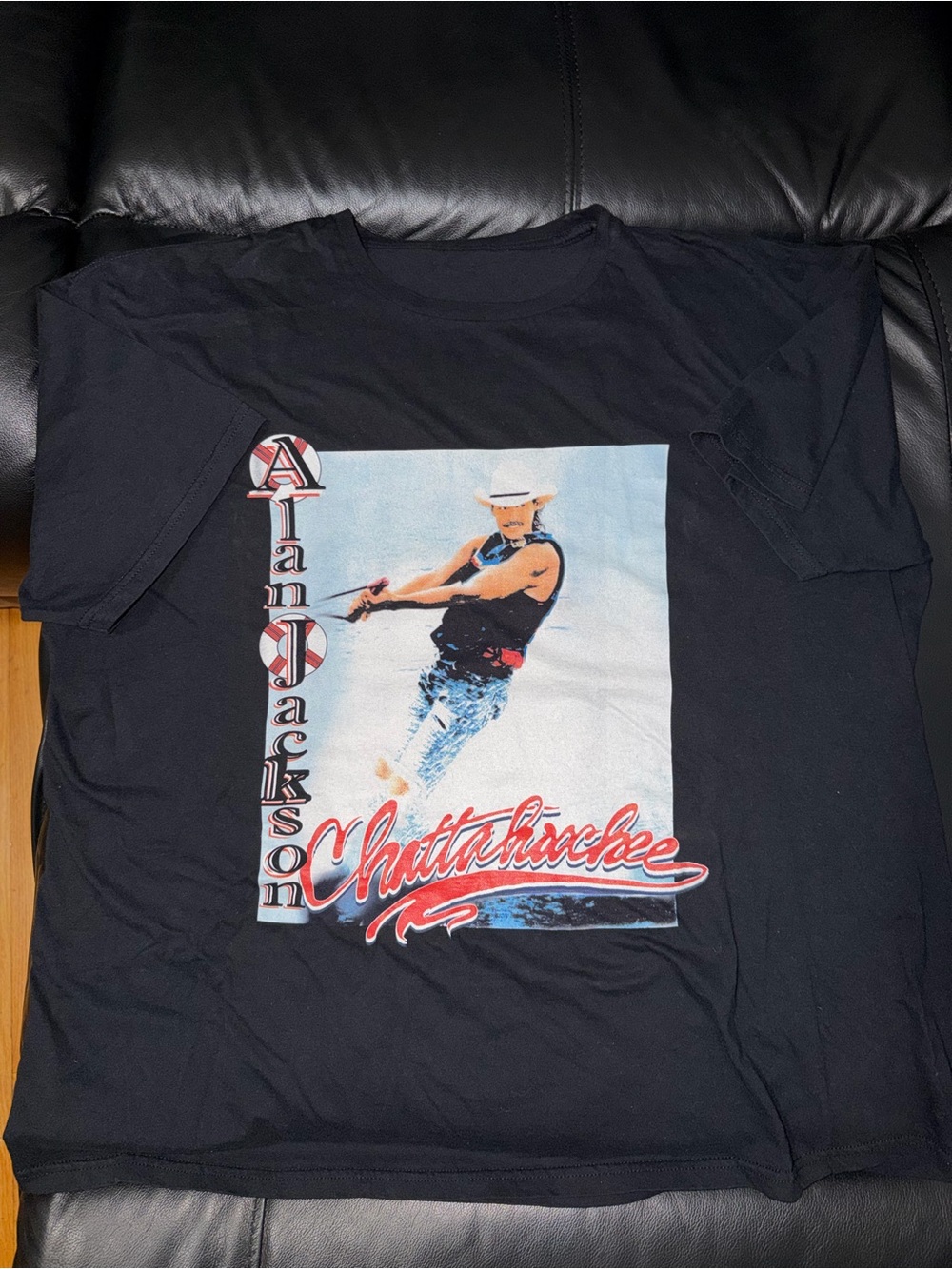 JACKSON Black Graphic Tee with Multicolor Chattahoochee Print